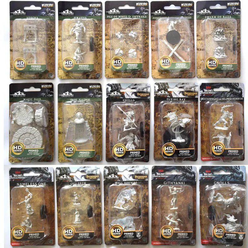 TRPG stolová hra Miniature token Warrior Priest Warlock Rogue Giant Dungeons Monster Gnoll Death Knight Figures