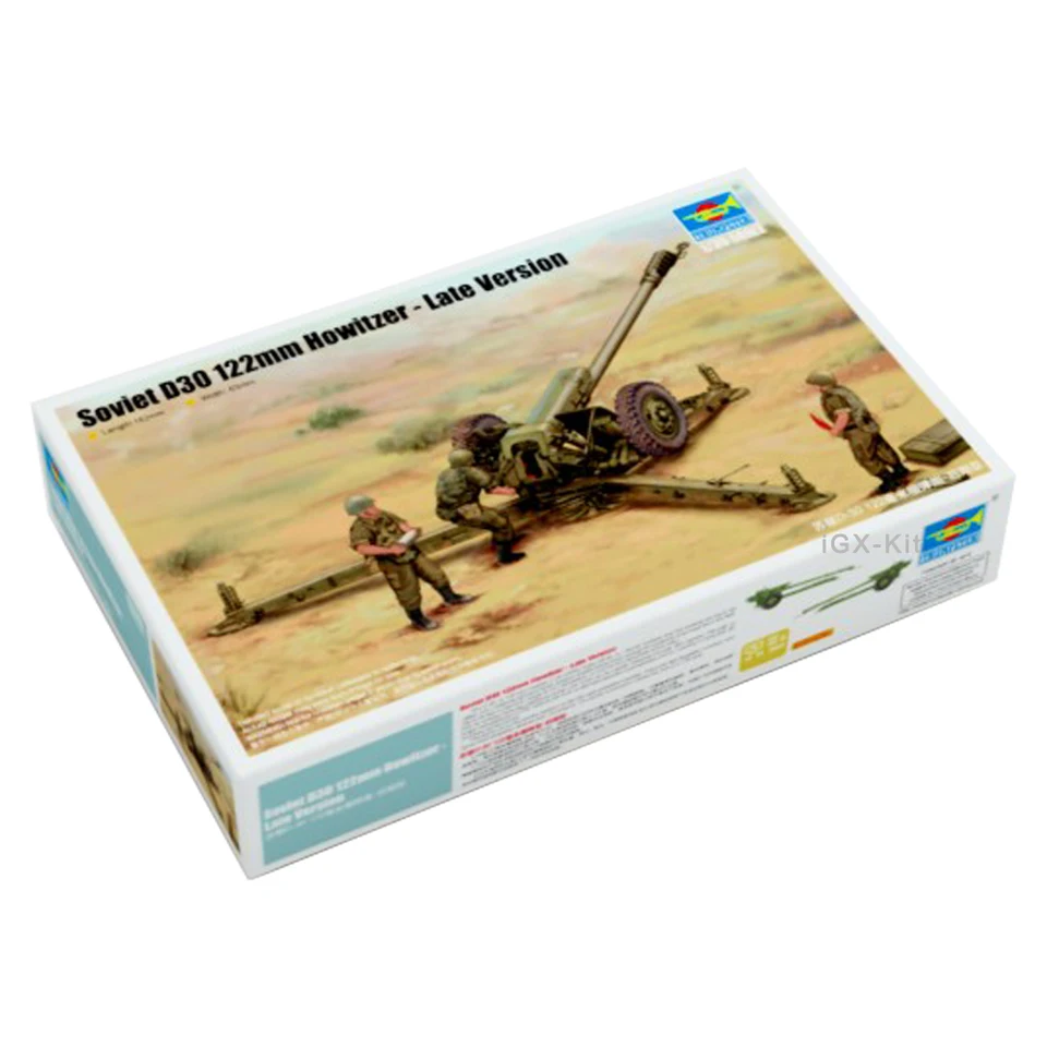 Trumpeter 02329 1/35 Soviet D30 D-30 122 mm Howitzer Artillery Late Version Vojenský darček plastový model Model hračiek