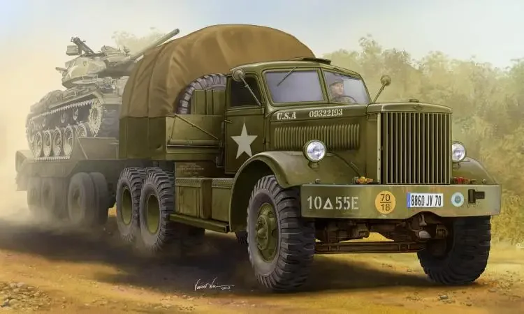 Trumpeter Merit 63501 1/35 Stupnica USM19 Tank Transporter s tvrdou najvyššou modelkou modelu v kabíne
