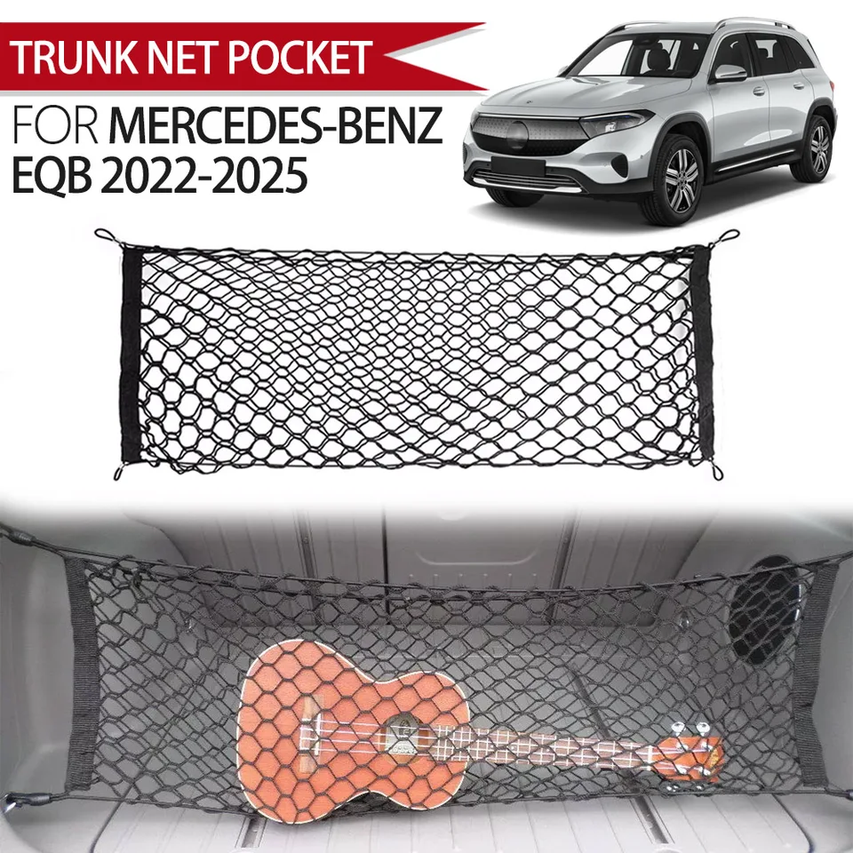 Trunk Storage Net Bag 110x40cm Elastic Black s háčikmi kmeňa nákladu na úložnú sieť vhodnú pre Mercedes-Benz EQB 2022 2023 2024
