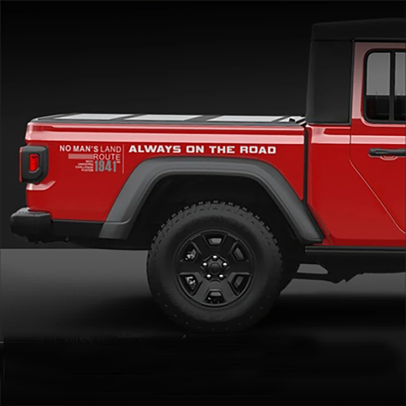 TRUNK TRUNK TACK VŽDY na ceste 1941 Nálepka vinylovej grafickej nálepky na dekoráciu pre Jeep Gladiator JT 2018-2022