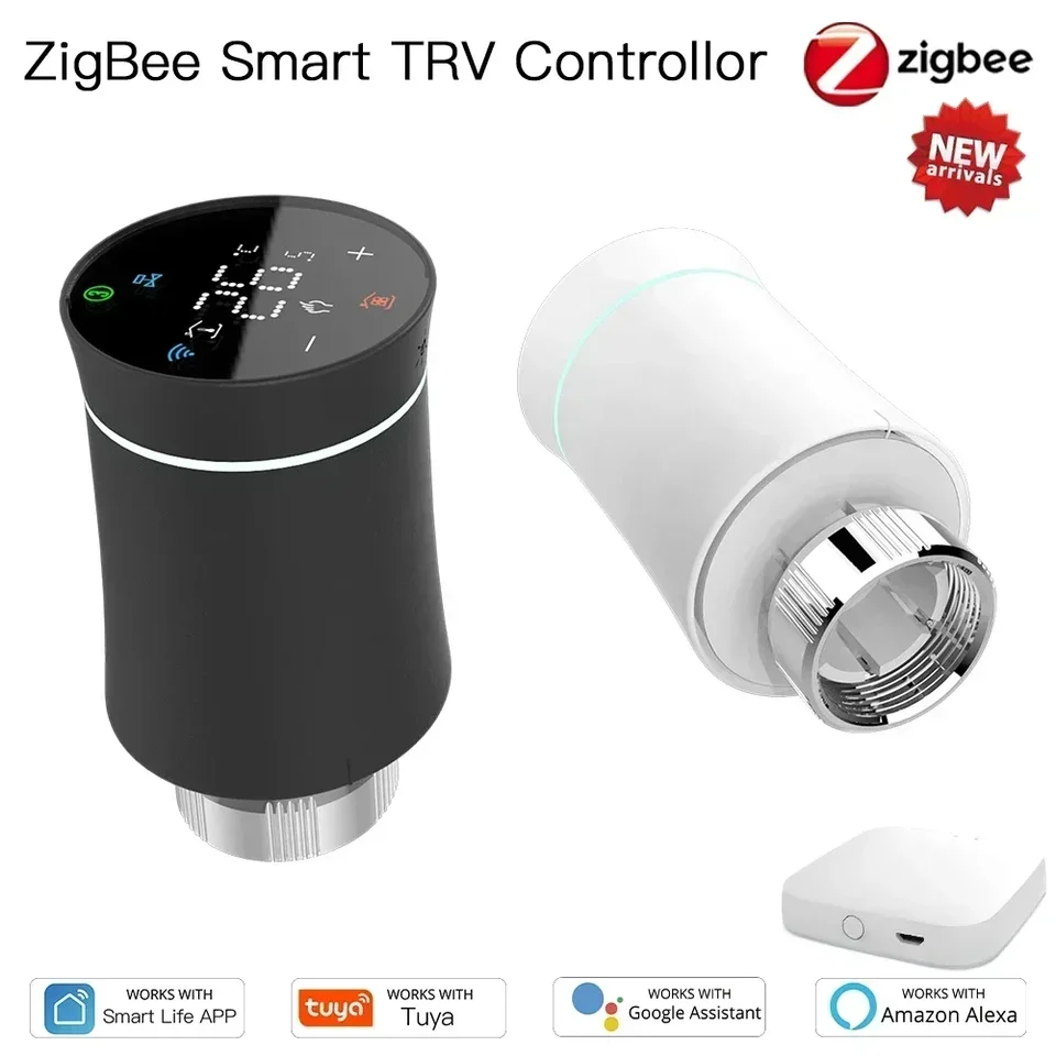 TRV ZIGBEE 3.0 TUYA Nový chladič ovládacích ventilov inteligentný programovateľný termostat teplotný ohrievač termostatu Alexa hlasové ovládanie hlasu Alexa
