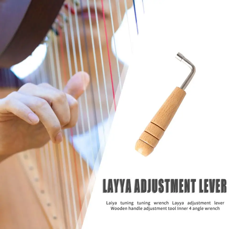 Trvaná lyra ladenie harfy ladenie kľúča masívna farebná ladenie kľúča nastavovacia tyč Lyre drevená rukoväť s 4-uhlom kľúčom