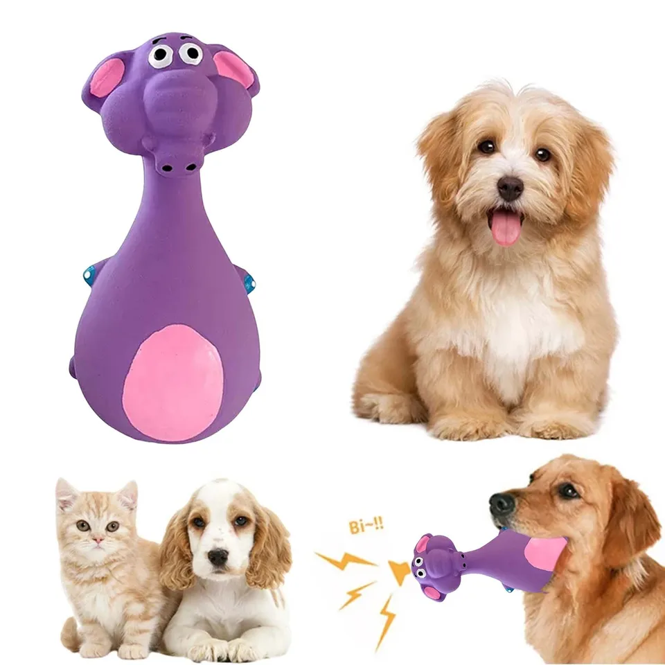 Trvanáce pšariť hračky pre psov Funny Cartoon Cows/Elephant/Puppy Hrace vhodné pre malé a stredné psy