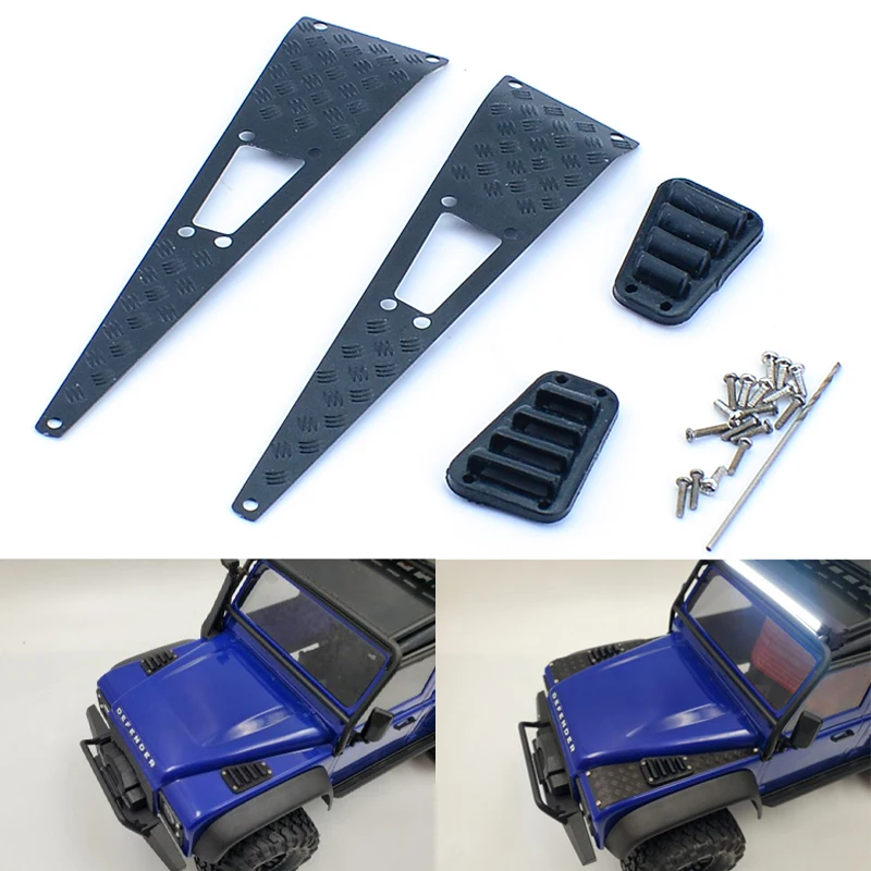 Trx4m Prikrývajte kovový šmykľavkový dekoratívny kryt vzduchu pre vzduch pre 1/18 RC Crawler Car Traxxas TRX4-M Defender D90 D110 Upgrade diely
