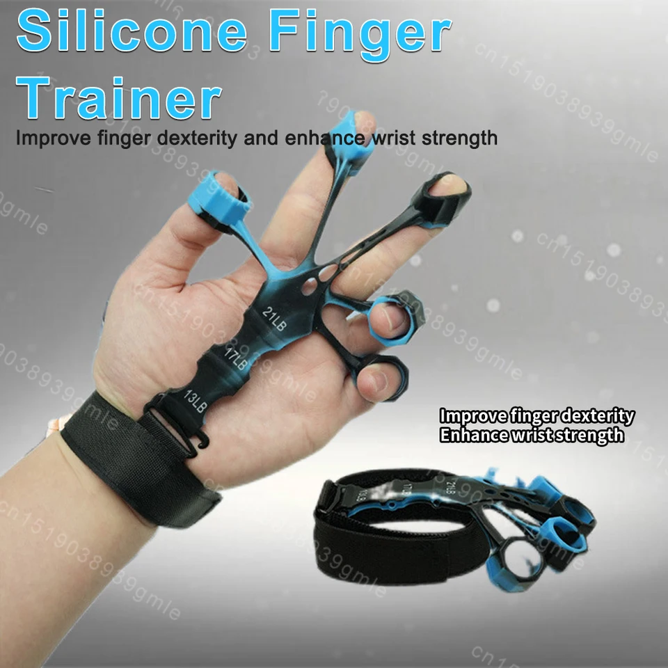 Tréner trénera na zápästie 5-prstom Silikónové prsty Trainer