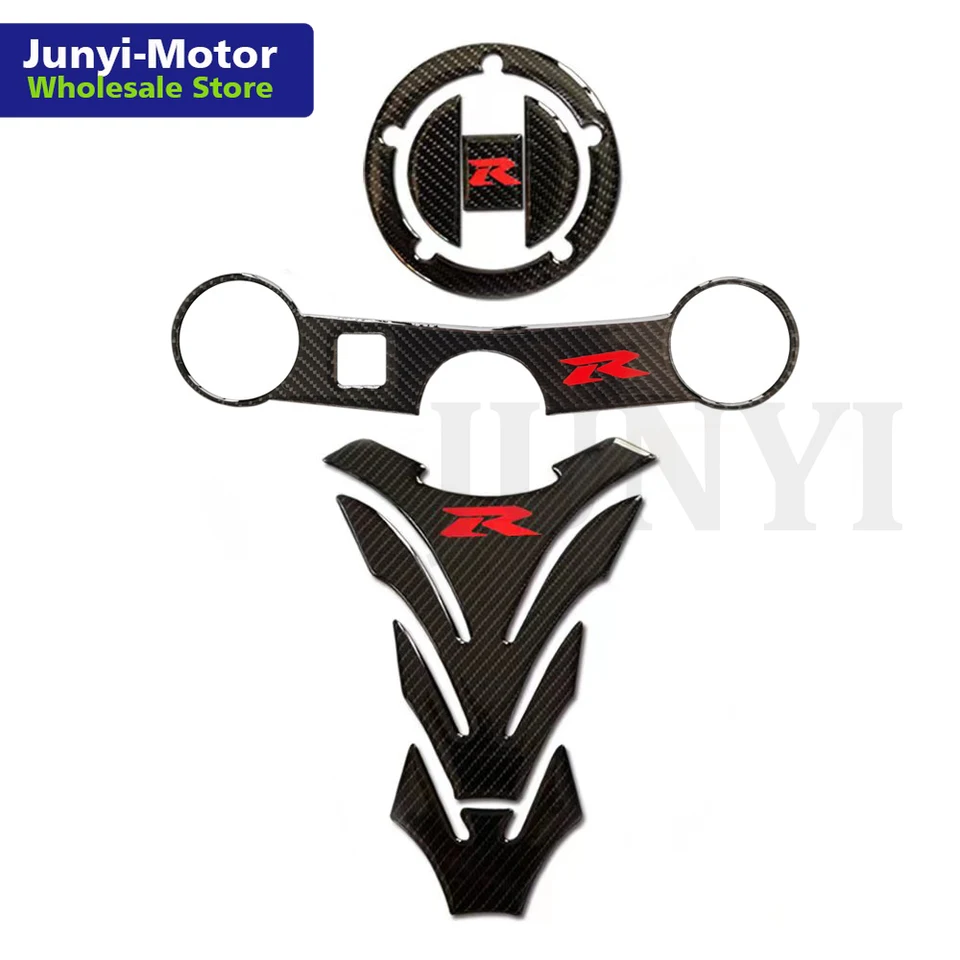 Trénový nálepka na nálepku na uhlíkovú nádrž Tank Triple Tree Horná svorka pre Suzuki GSXR GSX-R 600 750 1000 K3 K4 K5 K6 K7 K8 K9 L17