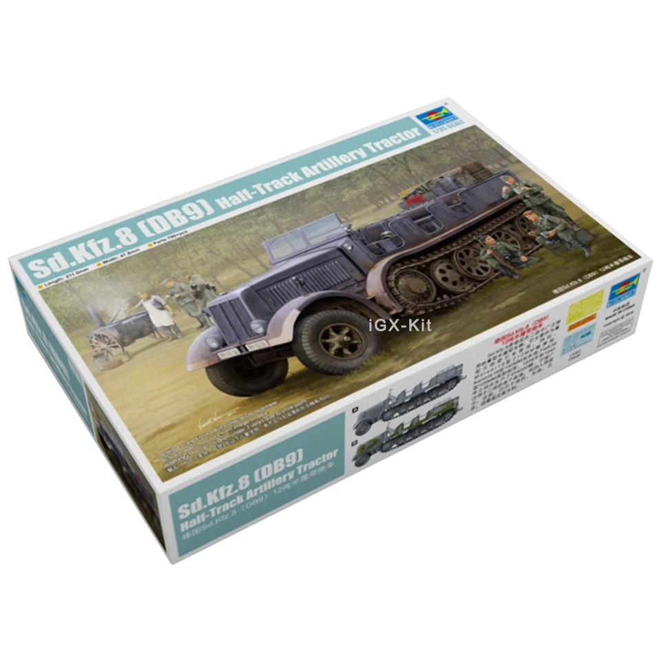 Trúbkar 09538 1/35 Nemecký sd.kfz.8 db9 12t pol trate delostrelecký traktor Military Montáž plastový darčekový hračkár