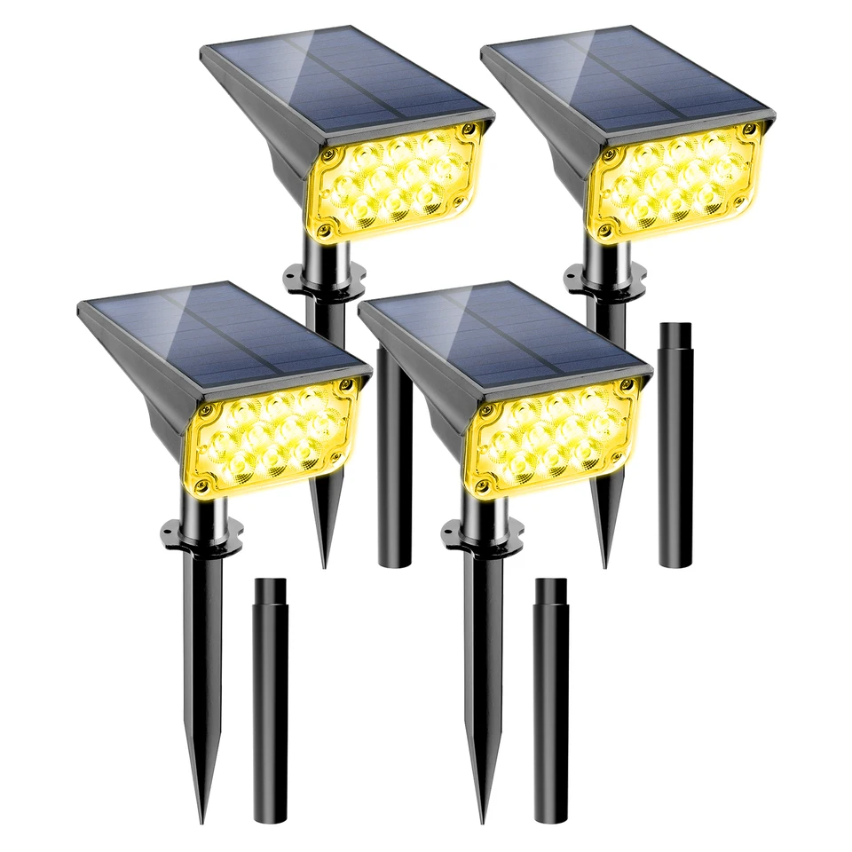 TSUN 1PC Solar Light Outdoor 3000K/6000K/RGB Solar Garden Light IP65 Solar Spotlight for Tray Path Solárne nástenné svetlo