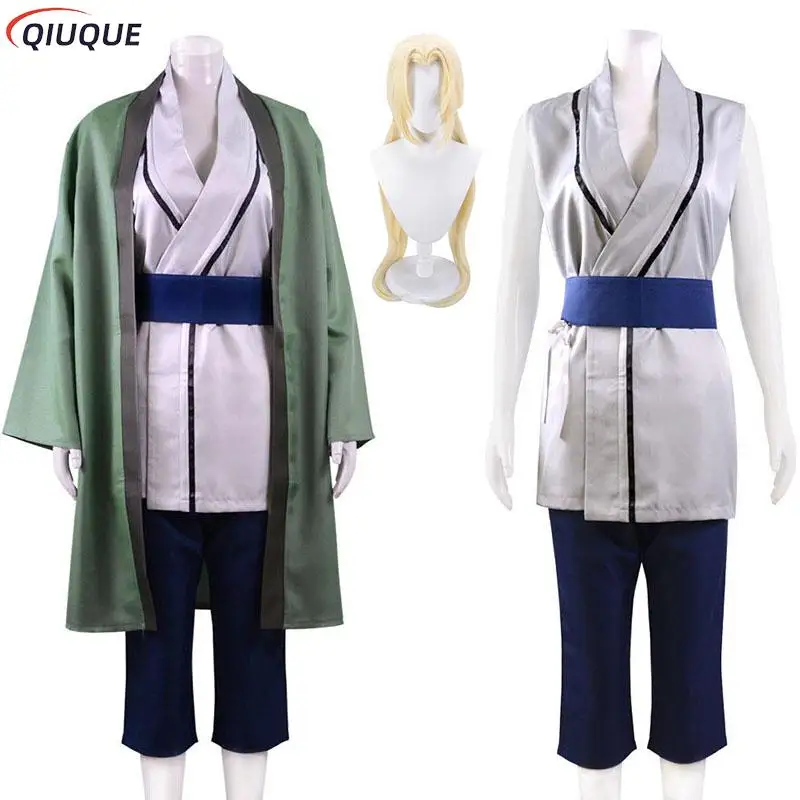 Tsunade Cosplay kostým parochňa anime karikatúra dievčenské ženy Kimono vianočné halloween karneval