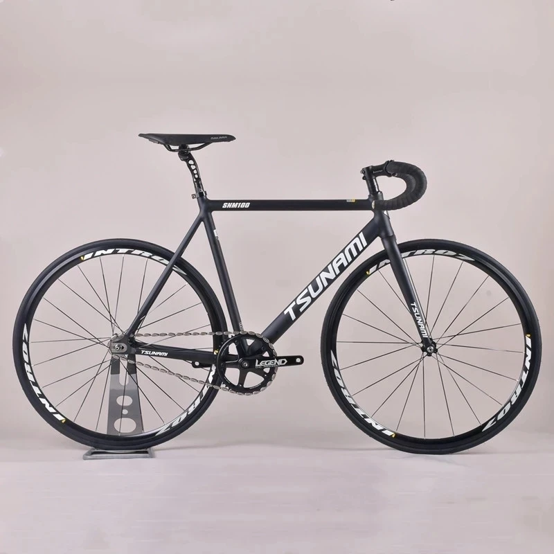 Tsunami Fixte Gear Bicycle Ploché lúče kolesá Hliníkový zliatlivý ráme