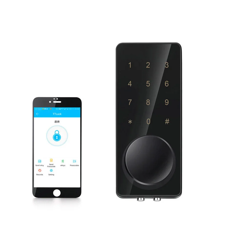 TT Lock Bluetooth Deadbolt Dverne Lock Phone Control Smart Lock Electronic Keyless Entry Dotknite sa klávesnice Heslo Lock Smart Home Home