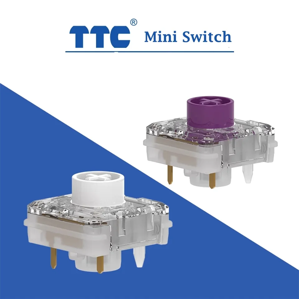 TTC Mini White Switch Mini Purple Switch pre mechanickú klávesnicu Clicky Standard Switch Feeling Prispôsobte hru