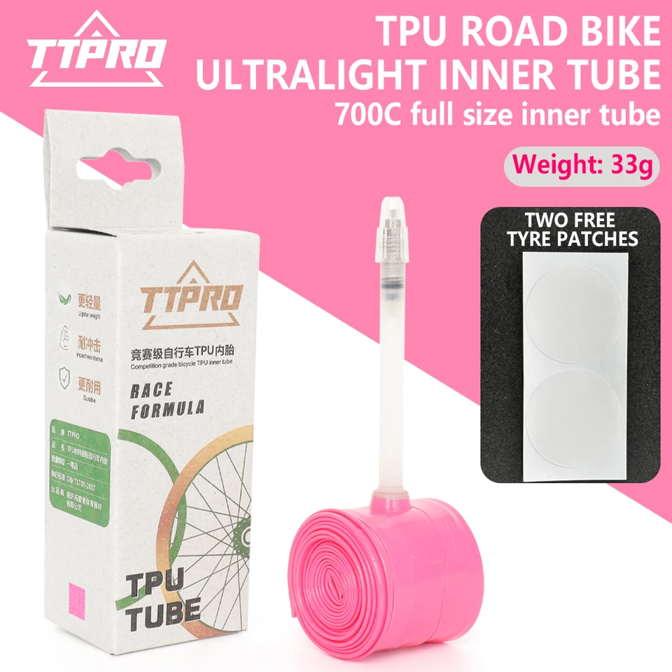 TTPRO 1PCS UltraLight 32G Vnútorná trubica na bicykli 700x23/25/28/32C Cesta TPU Materiál TPU 45/65/85 mm dĺžka francúzskeho ventilu
