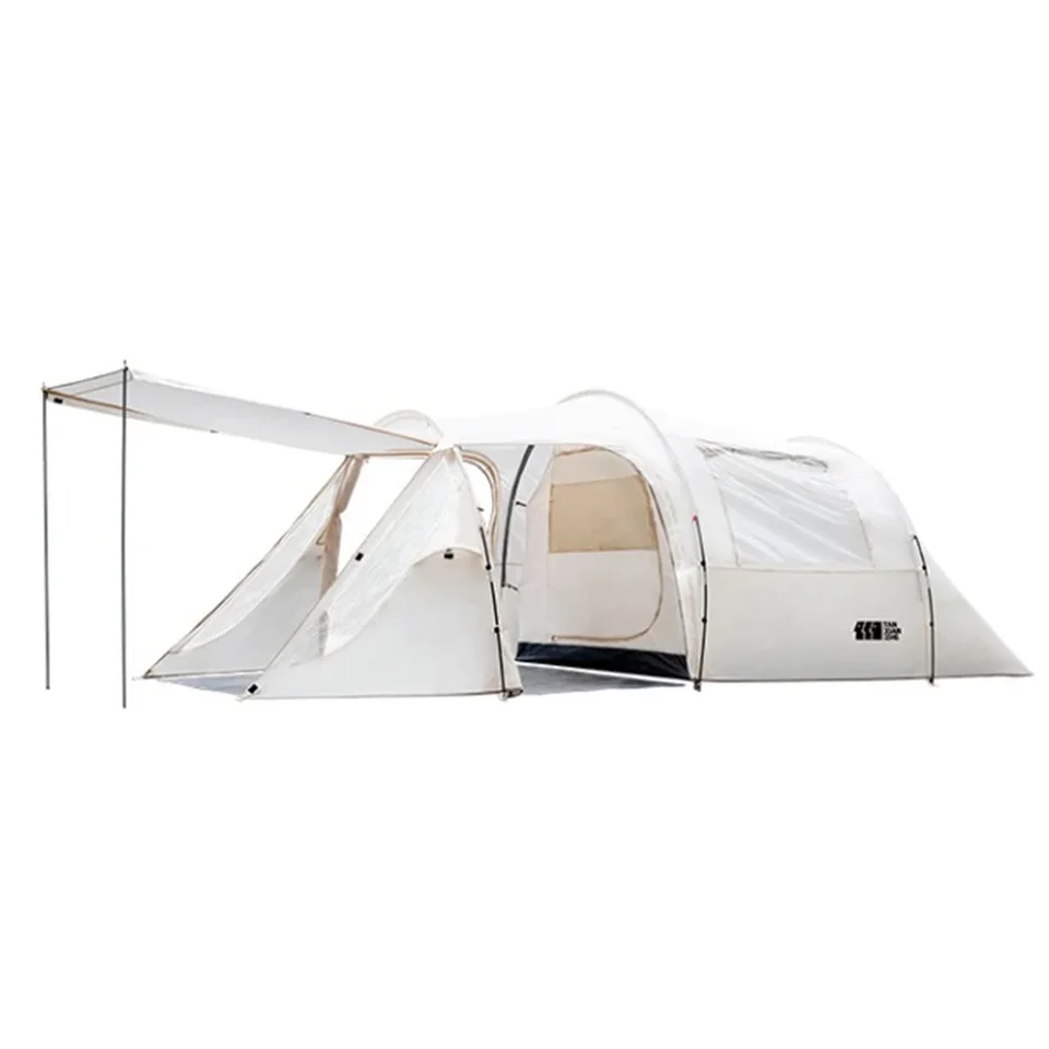 Tunnel Stan Family Version Camping Camping Zhustený dažďový odolný viacerý krém prenosné prenosné vybavenie baldachýnu