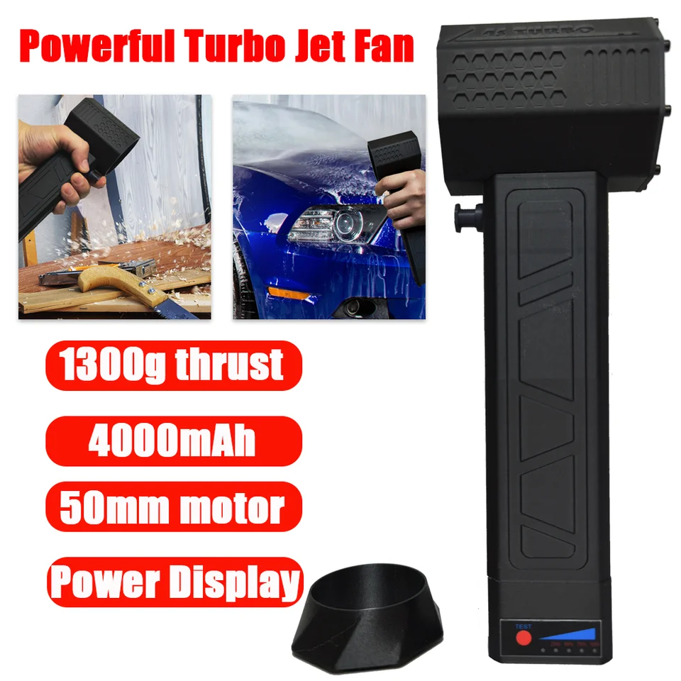 Turbo prúdový ventilátor Turbo násilný ventilátor výkonný ventilátor čistiaceho ventilátora 4000 mAh bez kefy bez kefy s vysokorýchlostným kanálikom Vysokorýchlostným kanálikom