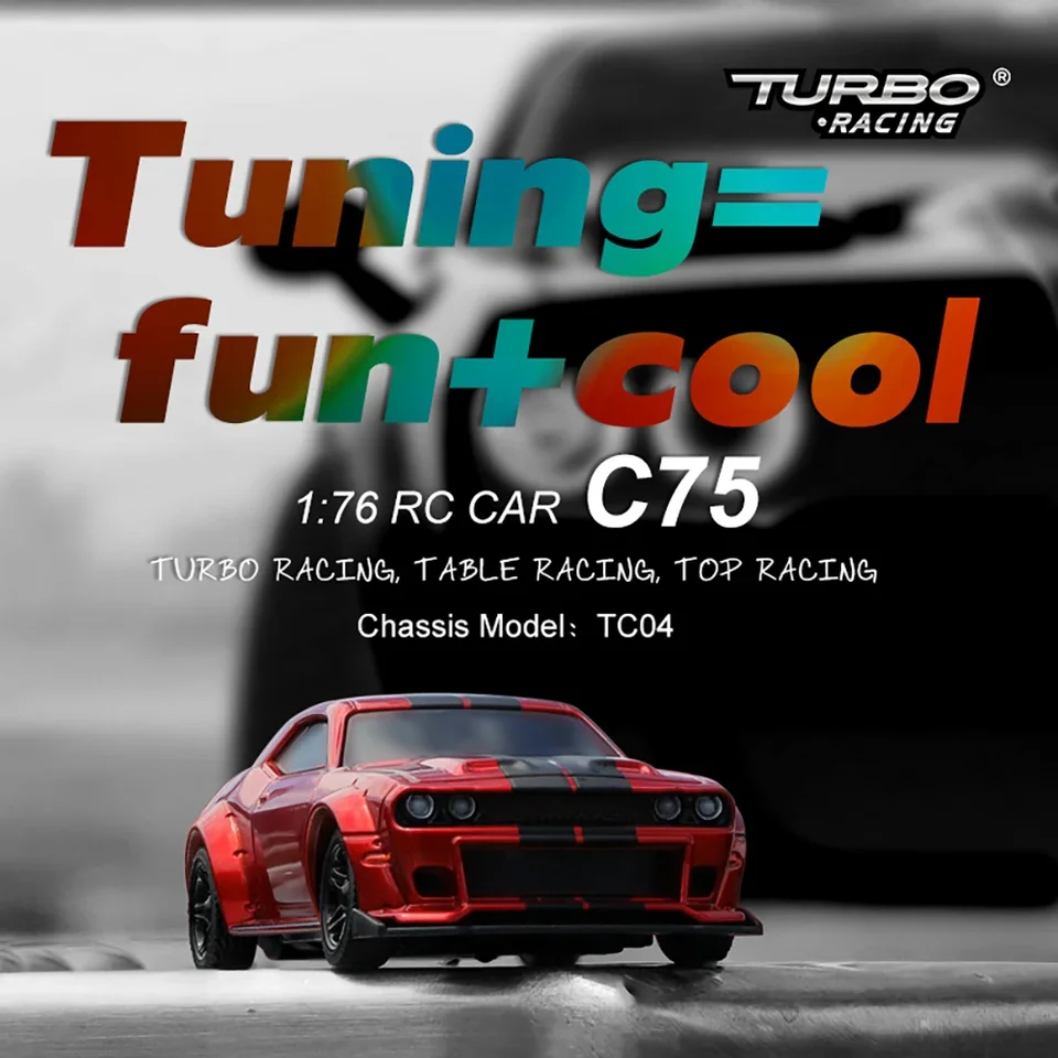 Turbo Racing C75 1:76 Mini RC Elektrický model diaľkového ovládania na cestách Detské detské hračky pre deti