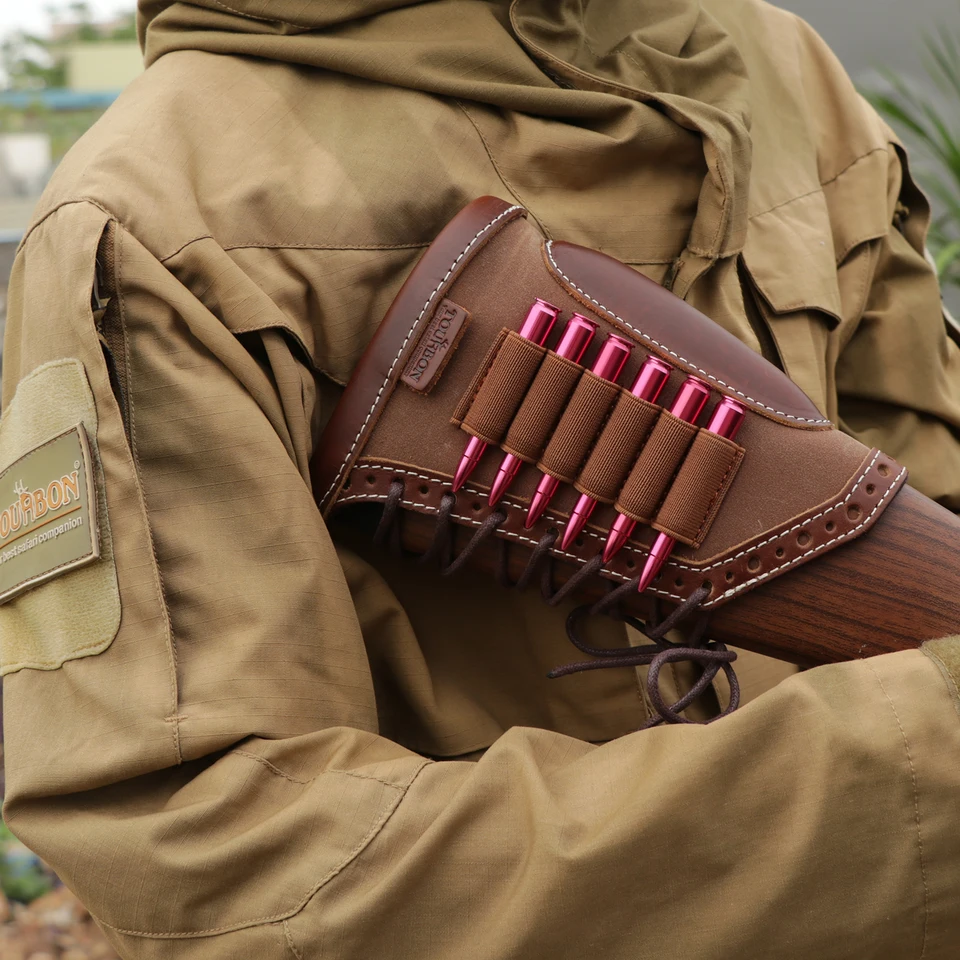 Turbon Rifle Gun Buttstock Cover Cover Canvas Canas Riser Rast Recoil Reducing Pad s kazetami Držiak guľičiek poľovnícke príslušenstvo