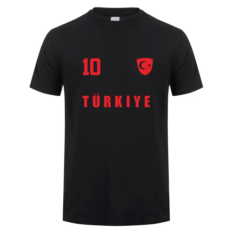Turecko futbalista leto cool muži bavlna s krátkym rukávom tričká s darčekom pre turecké rukávy