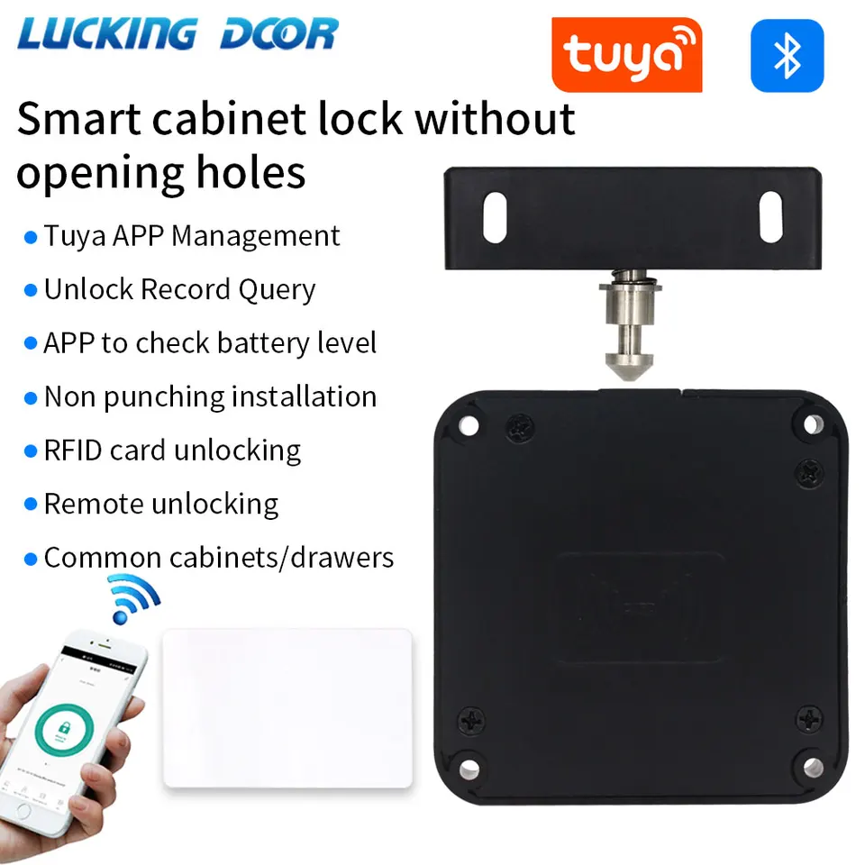 TUYA App App Dieš bez neviditeľného snímača indukčná skrinka zámok RFID Card Smart Electronic Lock for Furniture Sauna skrinka skrinka