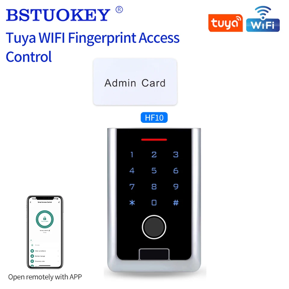 TUYA App Dvere LOCK IP67 Vodotesný bezkľúčový biometrický WIFI ACCECT CONTROL OVLÁDAŤ Samostatný kovový kláves