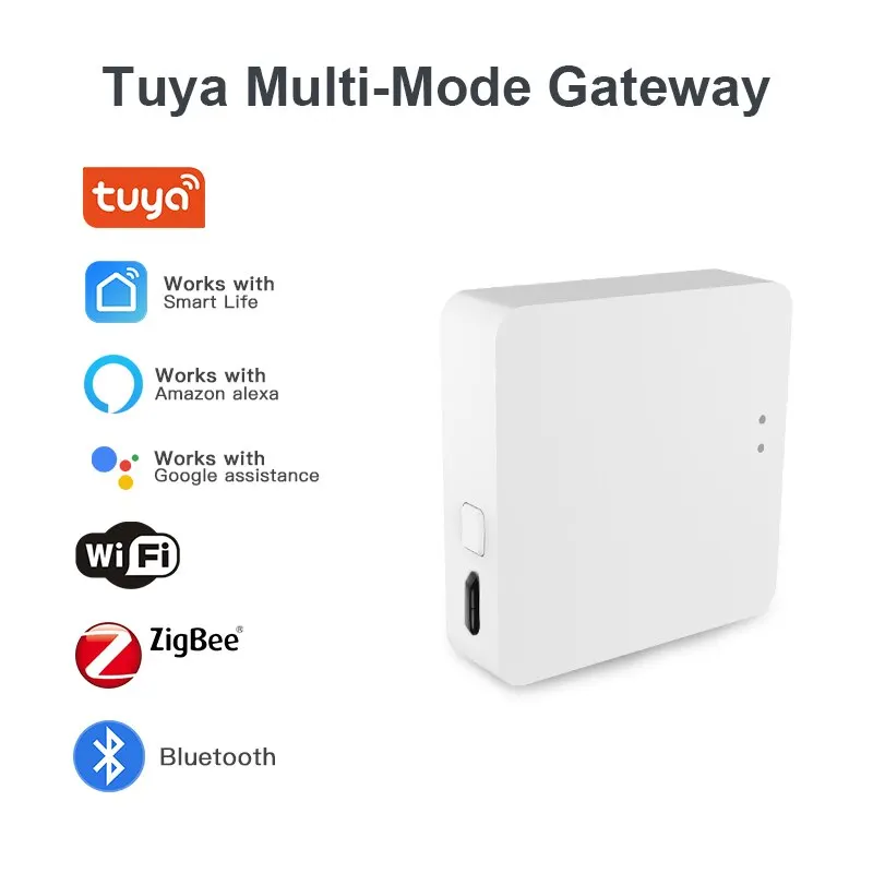 Tuya Multi Mode Zigbee Bluetooth Gateway Hub Wireless Smart Home Spopliances Diaľkový ovládač Bridge podporuje Alexa Google Home