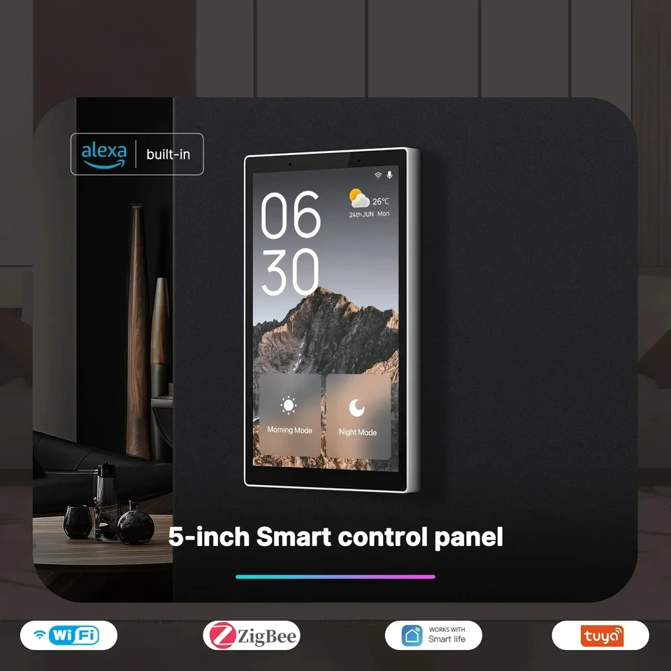 TUYA SMART Home Control Panel Touch Panel dotyk SMART CONTROL PANEL Ovládanie hlasu Alexa a ZIGBEE GATEWAY Vstavané ovládanie scény