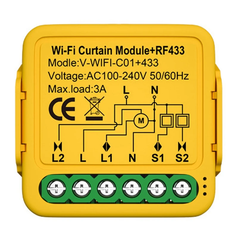 TUYA SMART WIFI RF433 CONTROWN MODUL OVLÁDAŤ PRE ELEKTROLNÝCH SUTTER BLING MOTOR Pracuje s Alexou