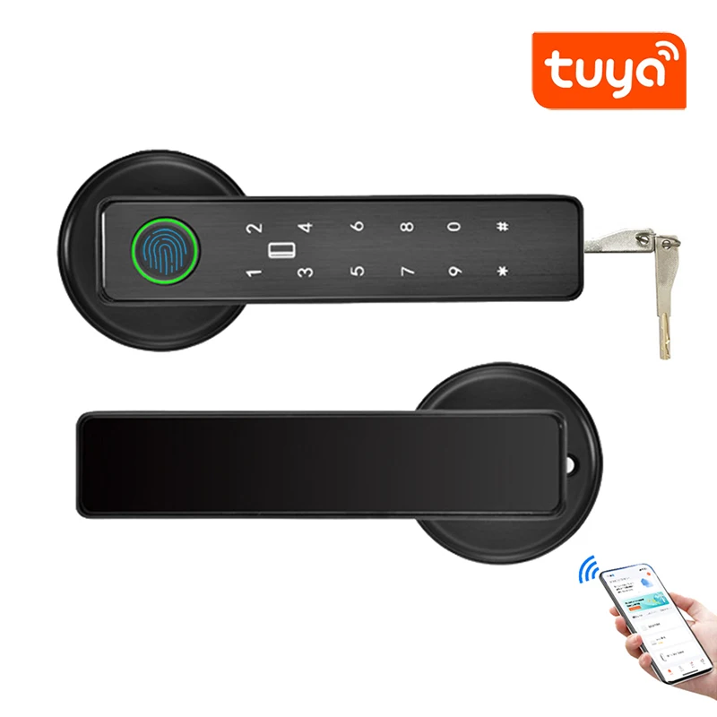 TUYA SMARTLIFE APP APP DISTÁRNE Ovládanie SMART PRINCIND PRINCINT Heslo RFID IC KARTA Single Latch Lock Zamknutie mŕtveho skrutky s klávesom