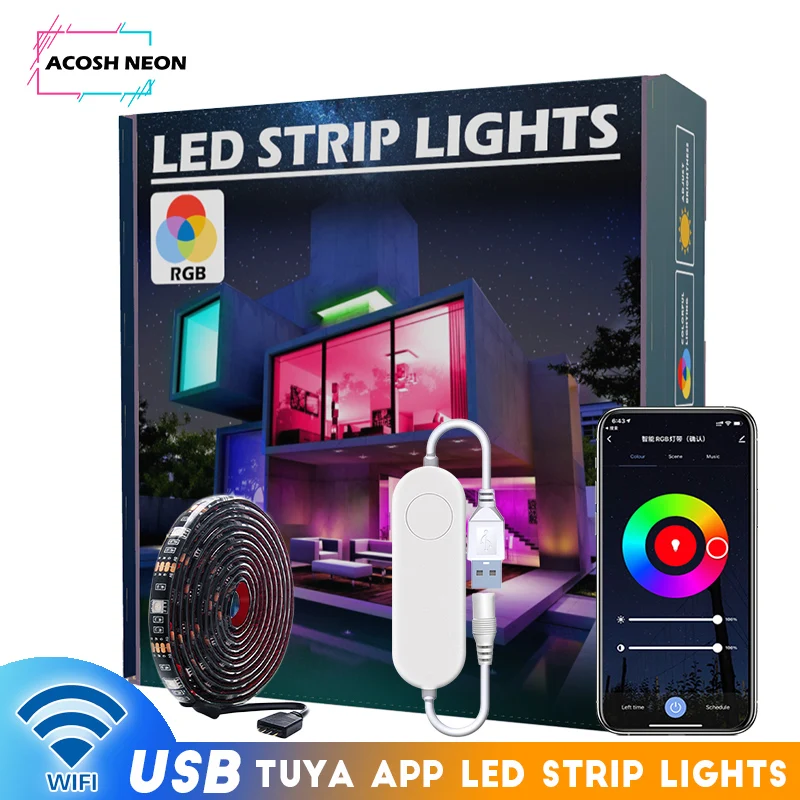 TUYA USB LED Strip 5V 5M/16,4ft