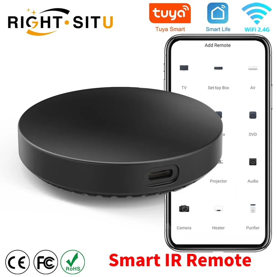 Tuya wifi ir diaľkový ovládač pre inteligentný dom pre klimatizáciu TV Universal Infračervený diaľkové ovládanie funguje s domom Google, Alexa