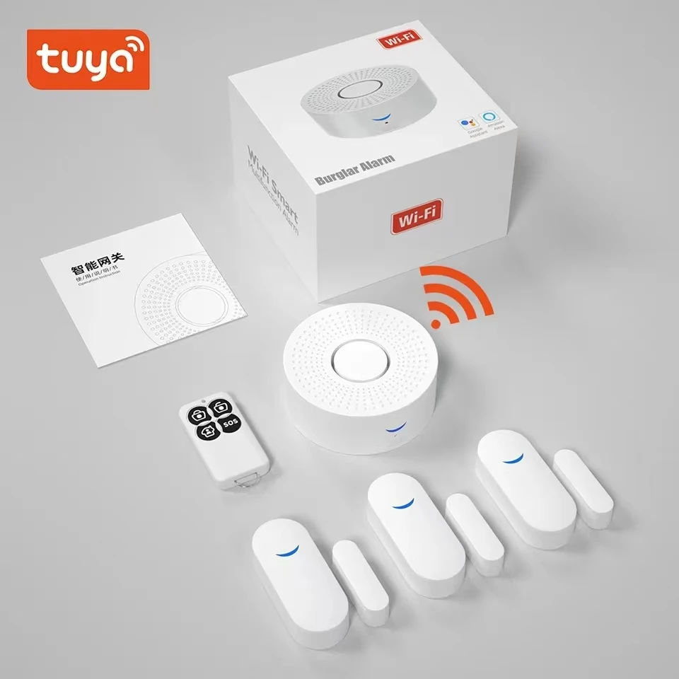 TUYA WIFI SMART HOME Alarm System 433MHz ZAMESTNANIE ZAMESTNANIE SIREN SIREN SMART LIFE CONTROL APP