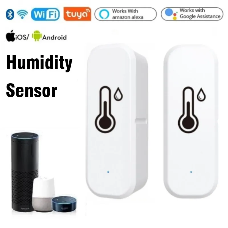 Tuya wifi termograf Bluetooth Termometer Hygrometer Hygrometer bezdrôtového vlhkosti Termometre Práca s Alexa Google Smart Home