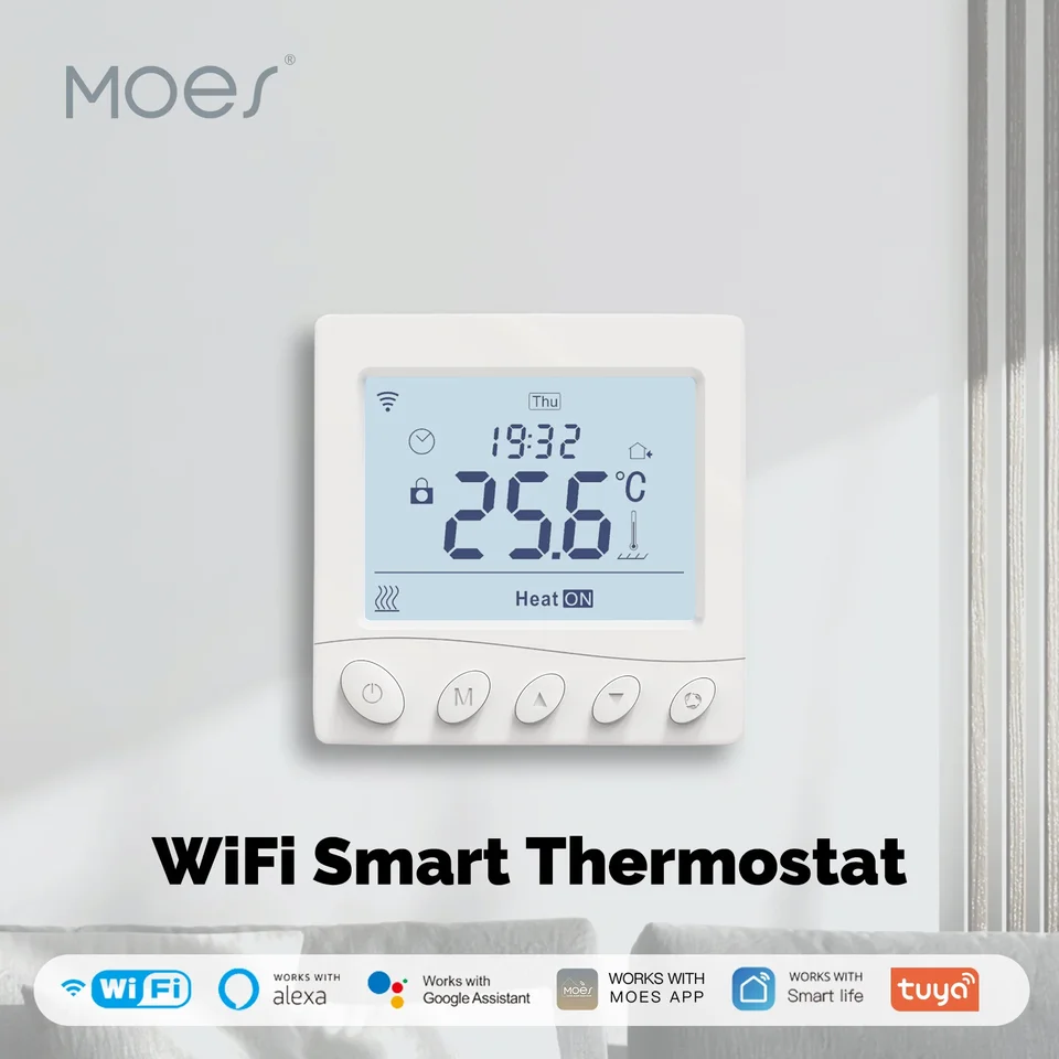 TUYA WIFI TERMOSTAT OBCHODOVÁ ODPADOVÁ ODPADOVÁ ODPADA Voda/elektrické podlahové vykurovanie plynového kotla Ovládanie