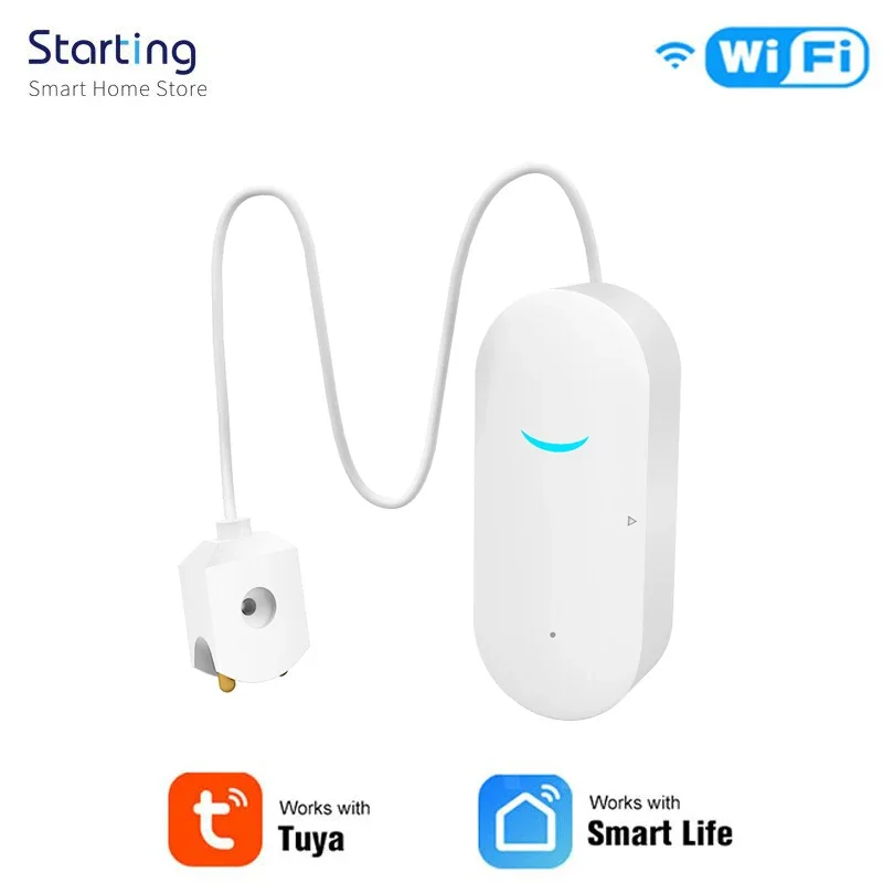 Tuya wifi voda únik alarmu alarm inteligentný únik vody Detektor Detektor Senzor voda povodeň pretečte vzdialený výstražný bezpečnostný systém inteligentný dom