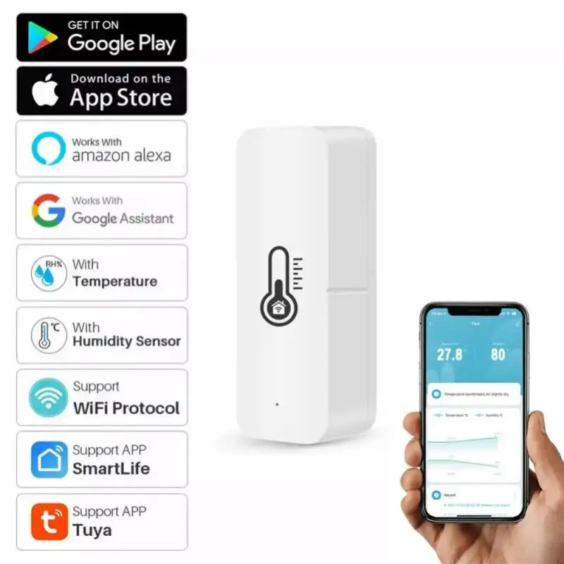 Tuya wifi Zigbee inteligentná teplota vlhkosť senzora vnútorného vonkajšieho hygrometra detektora teplomeru Alexa Home SmartLife