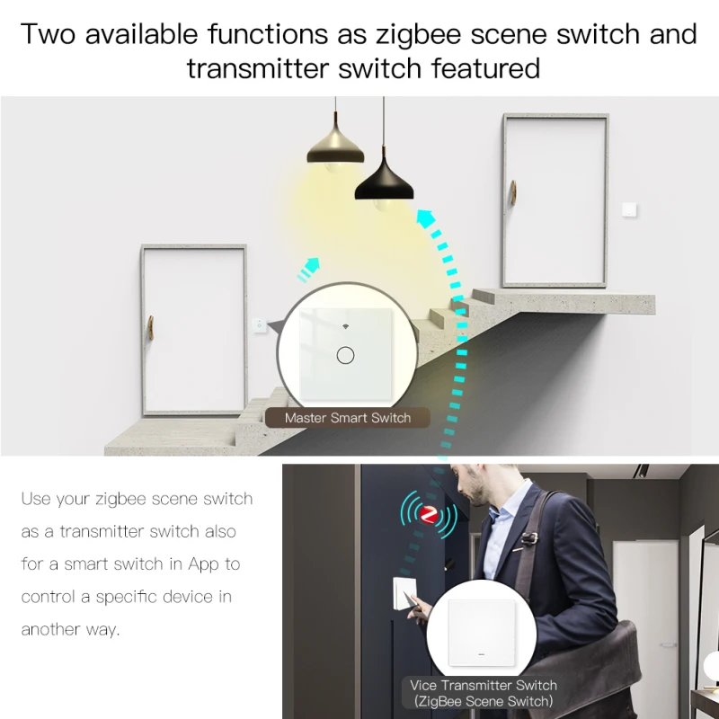 Tuya Wireless 9 Scéna prepínač tlačidla Push Tlačidlo BATTER BATÉRA PÁSNITTER SMART LIFE APP