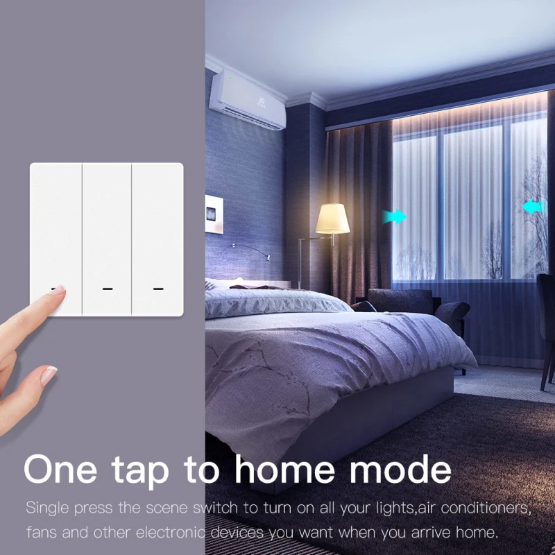 TUYA ZIGBEE 1-3 GANG Wireless SCENE prepínač tlačidla tlačidla BATTERÁT AUTOMATION Scenár pre výrobky TUYA zariadení