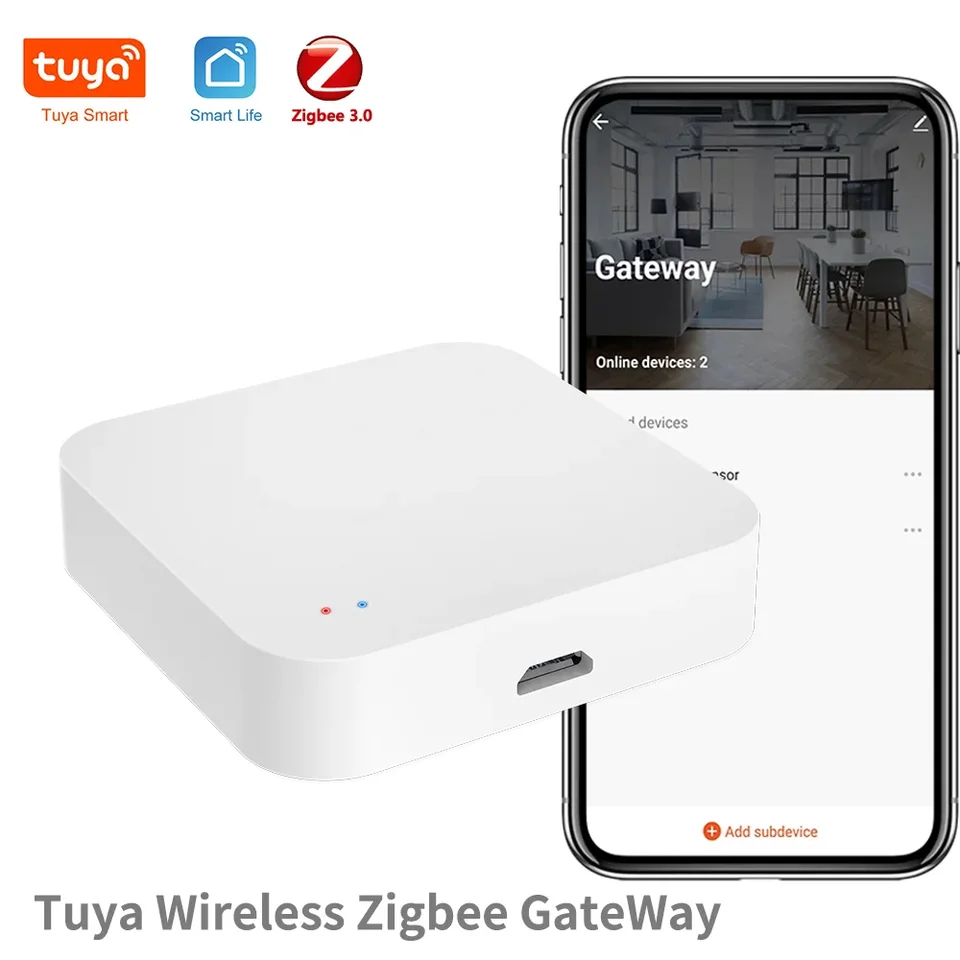 Tuya Zigbee Hub Wireless Multi Mode Gateway pre inteligentnú domácu automatizáciu pre zariadenia ZigBee prostredníctvom inteligentného života