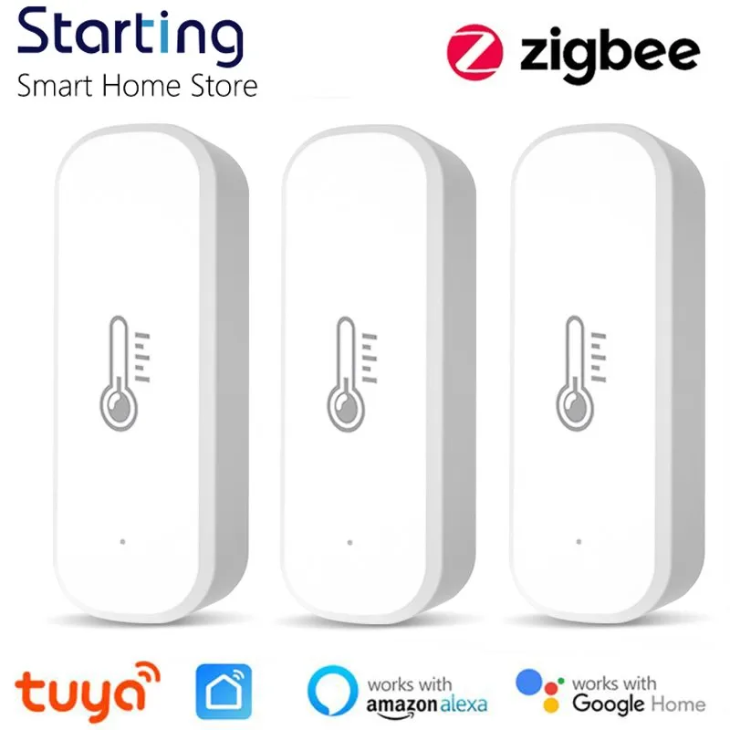 TUYA ZIGBEE inteligentná teplota a vlhkosť snímača batérie napájané zigbee inteligentná domáca bezpečnosť práce s Alexa Google Home