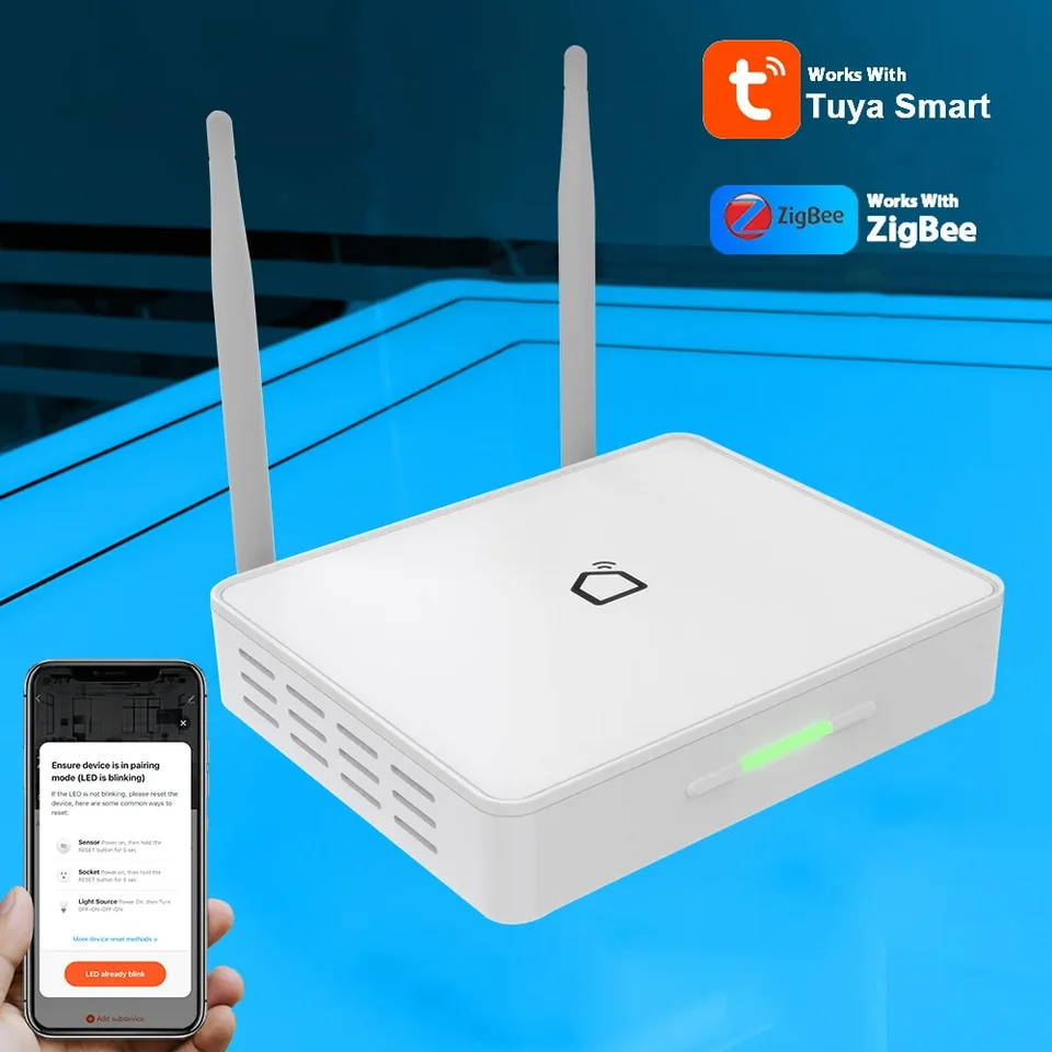 Tuya Zigbee Wired Enhanced Version Gateway Smart Home Hub Moderm One Kľúčové náhradné práce Alexa pre hotel Villa Big House Villa Hotel