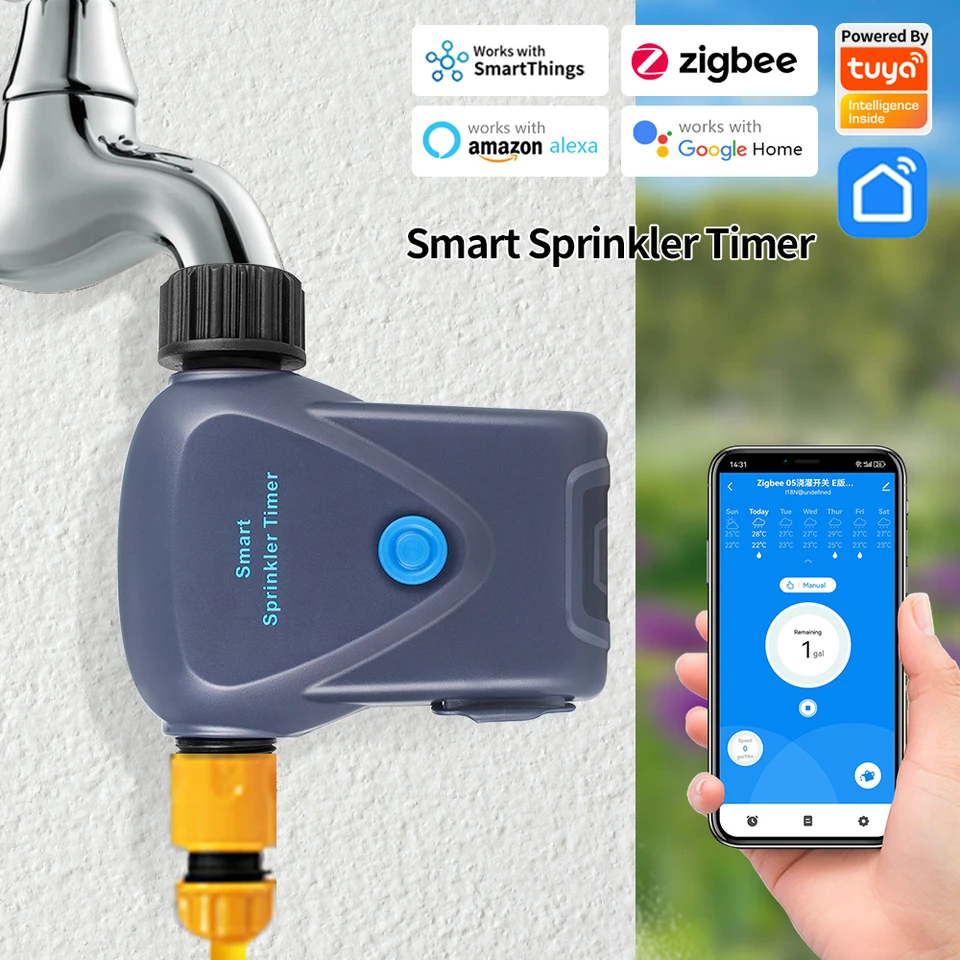 Tuya ZigBee3.0 Smart Automatic Water Timer Garden zavlažovanie stroj Inteligentný postrekovač ušetri