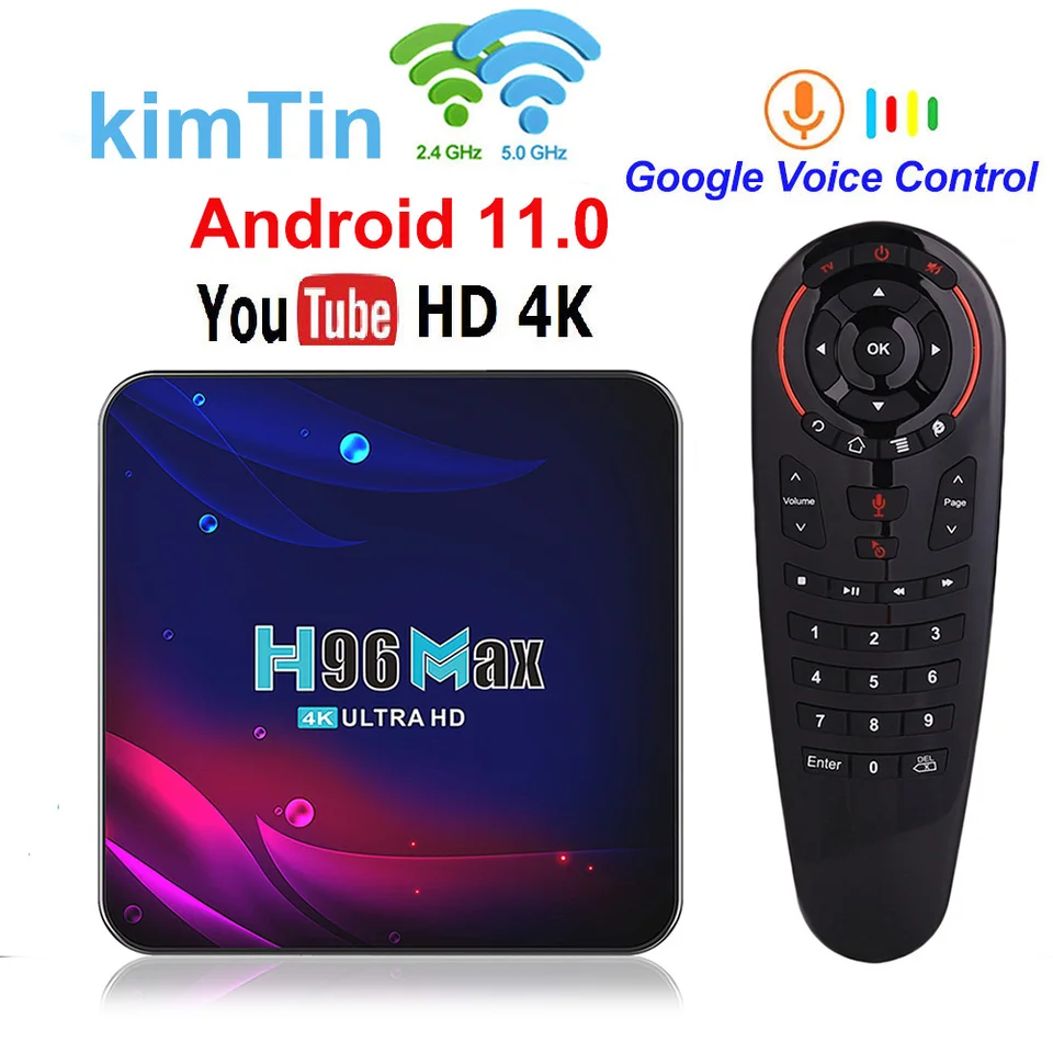TV box Android 11 H96 Max RK3318 Smart TV Box 4 GB 64 GB USB3.0 2,4G 5G Dual WiFi Google Play Store YouTube IPTV 4K Play