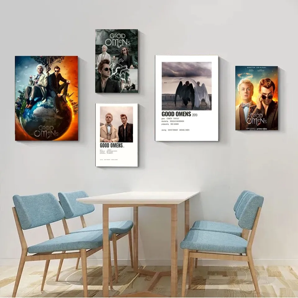 TV Good Omens Series Plagát bez zarámovaného plagátu Kraft Club Bar papier Vintage plagát nástenná maľba maľba spálne Študijné nálepky