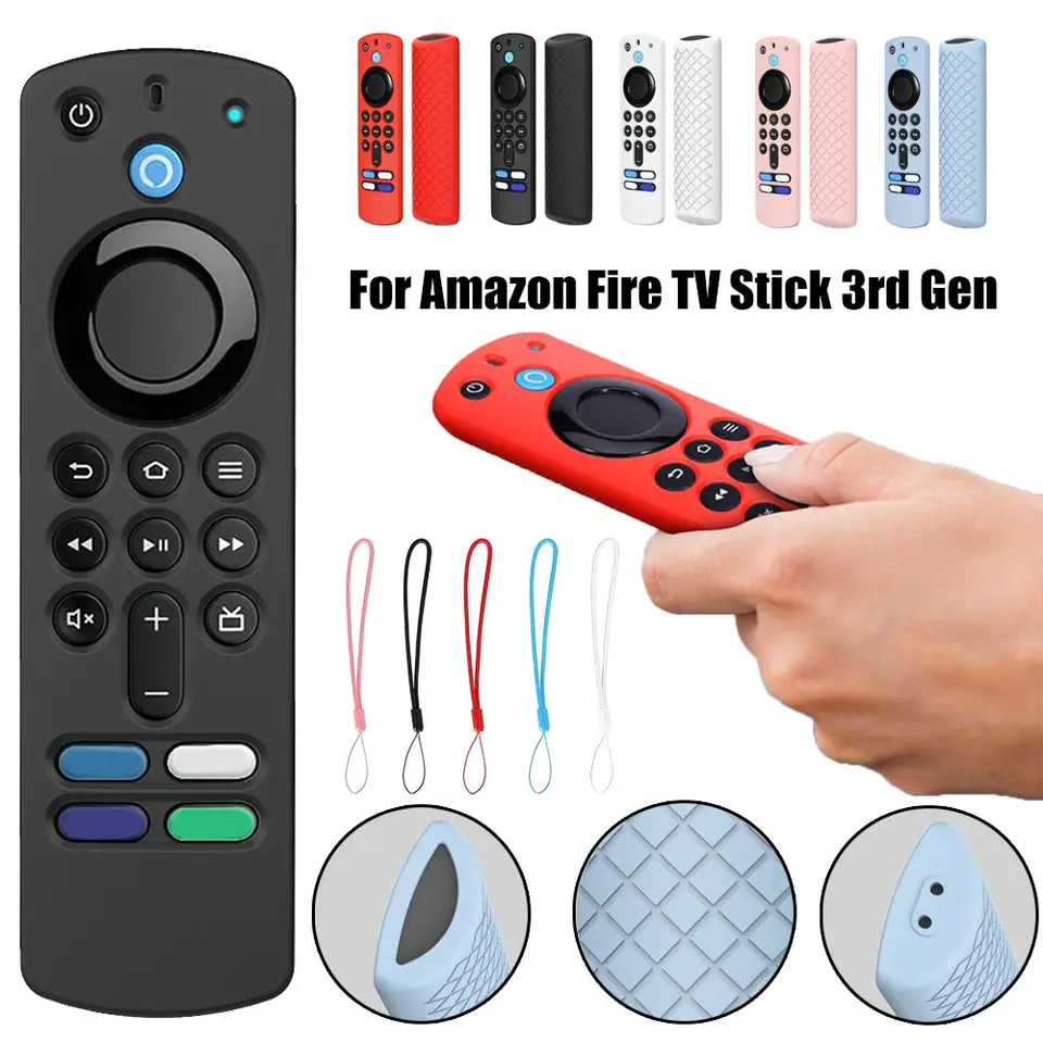 TV príslušenstvo Silikónový kryt diaľkového ovládača Ochranné puzdro Ochranné puzdro pre diaľkové ovládanie pokožky pre Amazon Fire TV Stick 3. gen