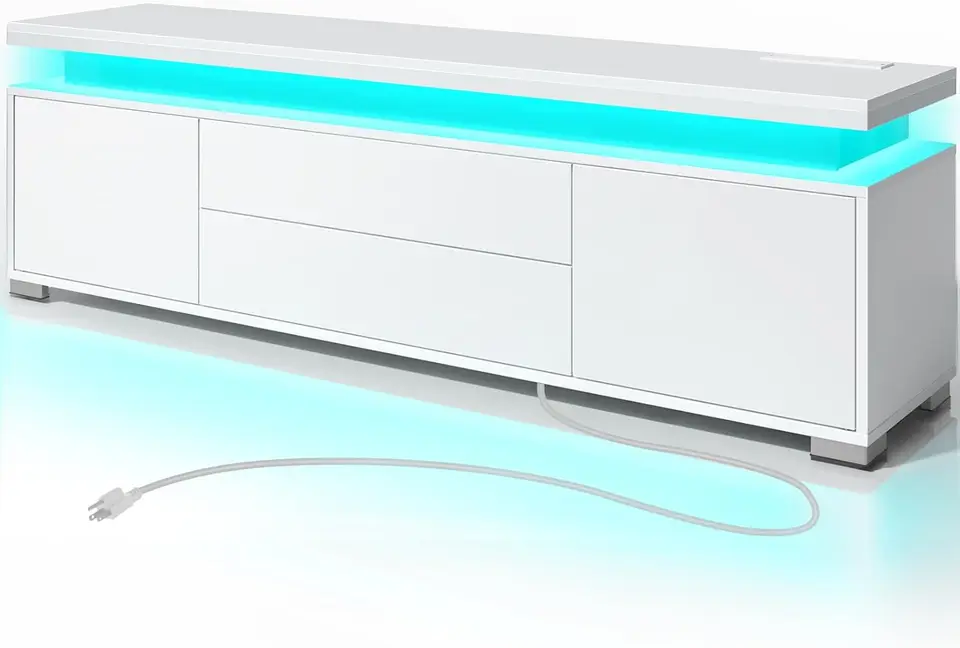 TV stojan so svetlami LED a výkonom moderného zábavného centra pre 32/43/50/55/65 palcové televízory
