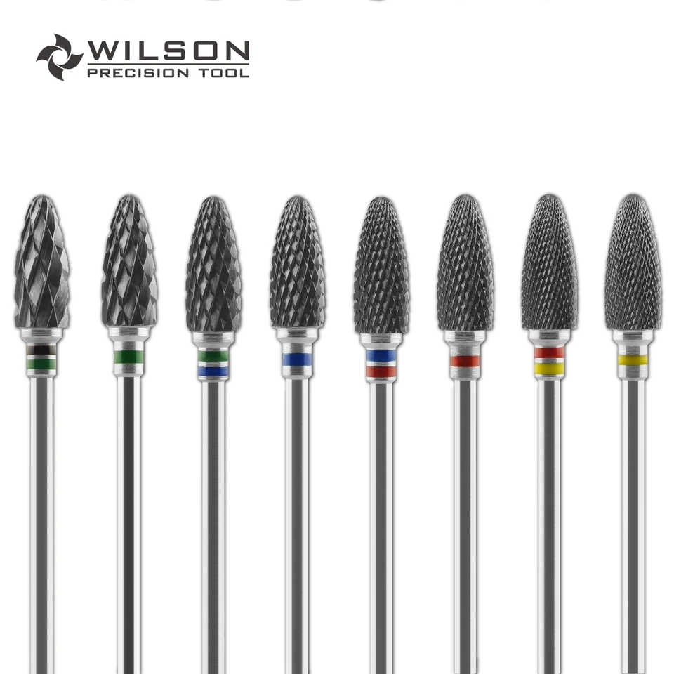 Tvar Wilson -Bullet - 6,0 mm - krížový rez - čierna zirkónia keramická zubné laboratórium Burrs - Precision Tool