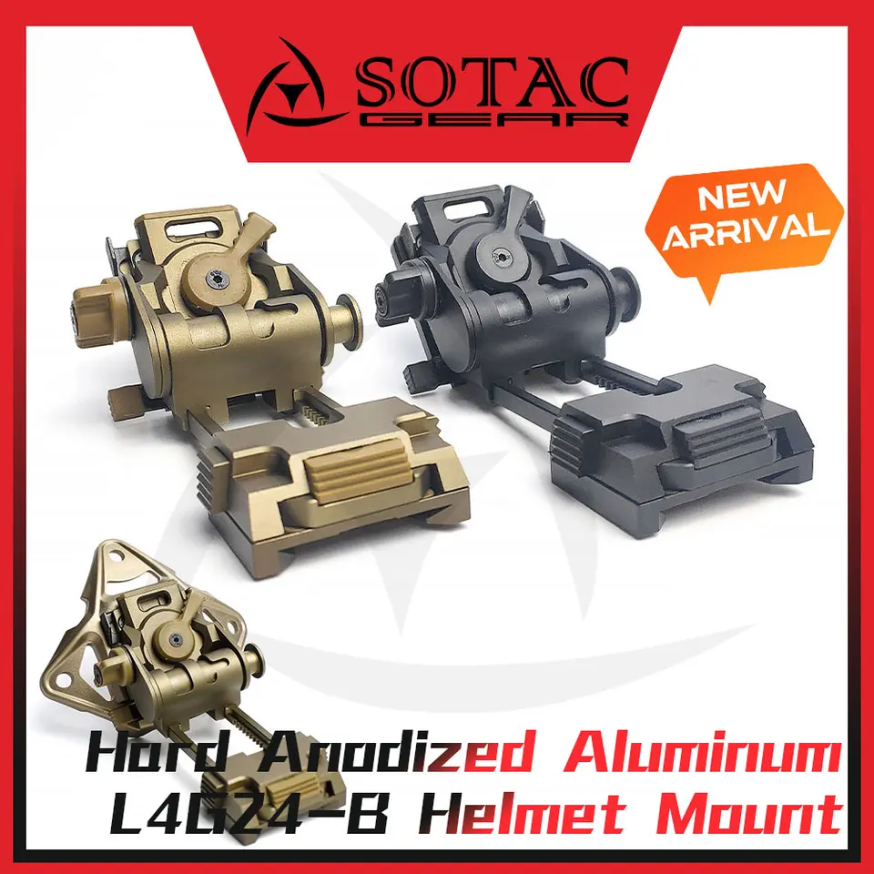 Tvrdo eloxovaný hliník L4G24-B L4G24 B NVG Mount pre PVS15 PVS18 PVS21 PVS31 TACTICKÁ Helma prilba SOTAC