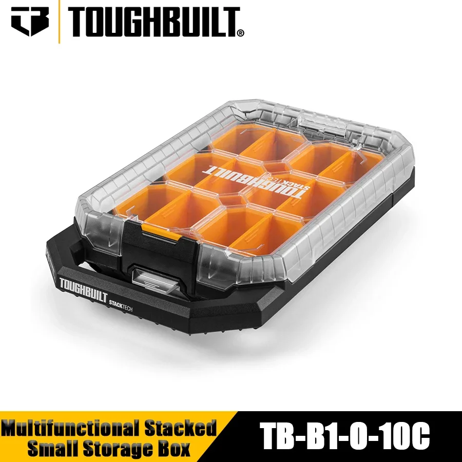 Tvrdobuilt TB-B1-O-10C Stacktech Compakt Now Profile Organizátor Multifunkčný naskladaný malý úložný box diely