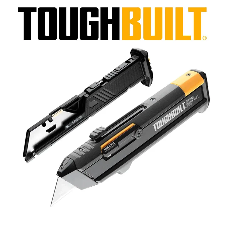 Tvrdobuilt TB-H4S2-03 Reload Utility Knife s 2 časopismi Blade Touch Built Precision Tools Nôž ručné náradie